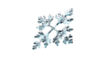 Snowflake frozen water close up 3d render