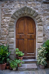 Fototapeta na wymiar Tuscany - Door - Between Greve In Chianti and Radda In Chianti - Italy