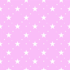 White stars and pink background