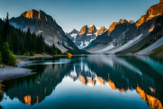 reflection in the mountains Serenity Unveiled: Tranquil Landscapes that Take Your Breath Away © crescent