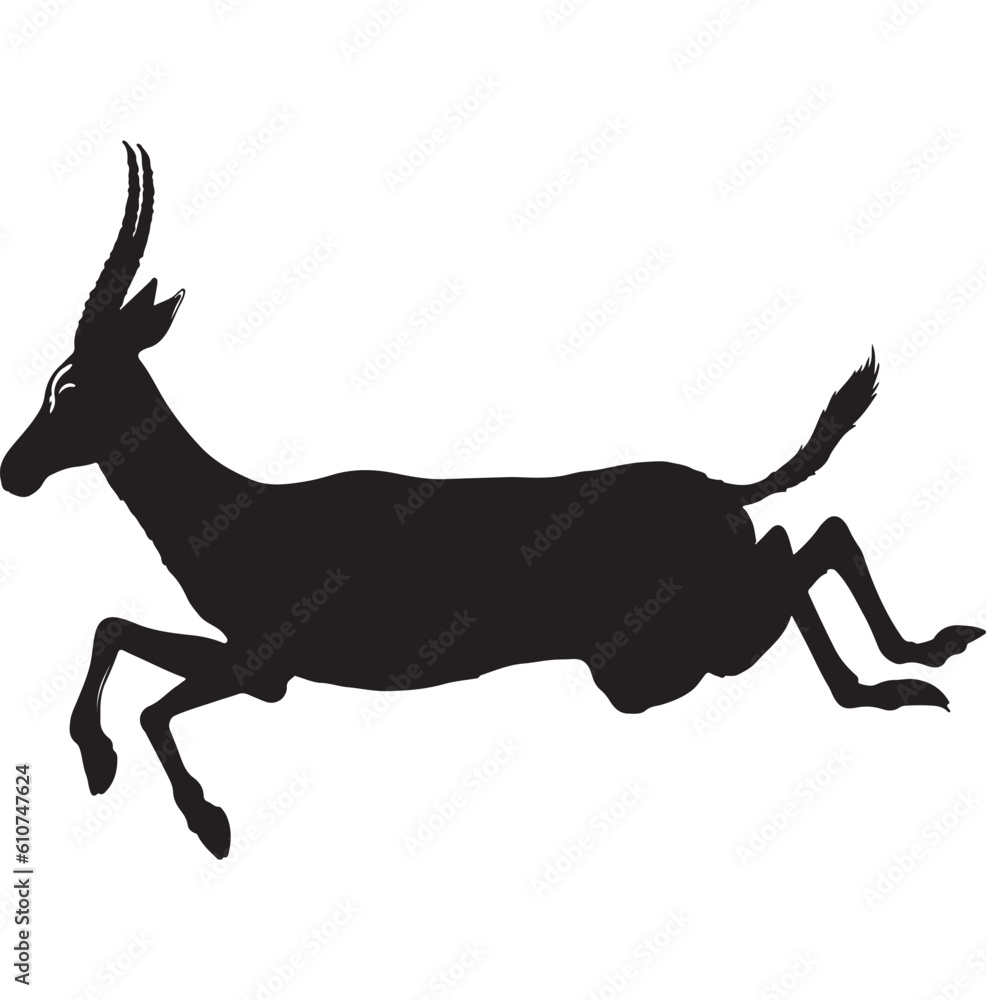 Wall mural Antelope silhouette