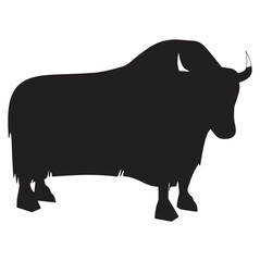 silhouette of a ox