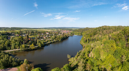 Fototapeta premium Bilder aus Harzgerode im Sommer Bergsee Güntersberge