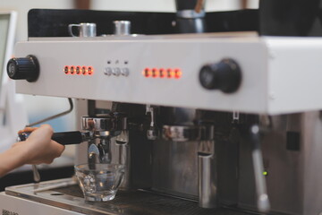 Barista Cafe Coffee Grinder Pour Professional Concept