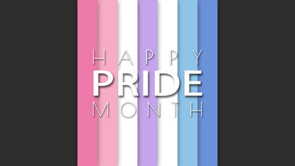 Happy Pride Month Bigender Pride Flag Wall Background