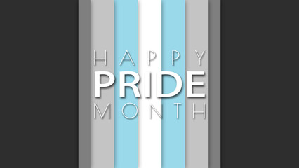 Happy Pride Month Demiboy Pride Flag Wall Background