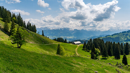 Hike at the Nagelfluhkette from Gunzesried over the Stuiben to the Steineberg