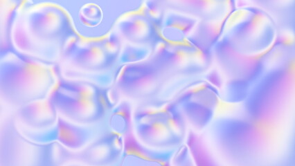 Holographic abstract background, 3D rendering, dreamy lighting, pastel color palette, colorful bloom isometric abstract AI, macro details, caustics, refraction, soft smooth gradients