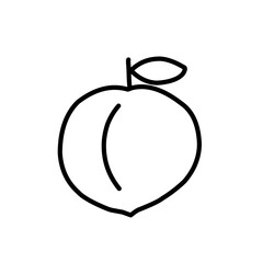 Fruits or vegetables doodles. Hand drawn vector illustration.