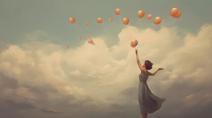 The Joy of Surrender: A serene and peaceful image capturing the blissful feeling of letting go and releasing control. Generative ai