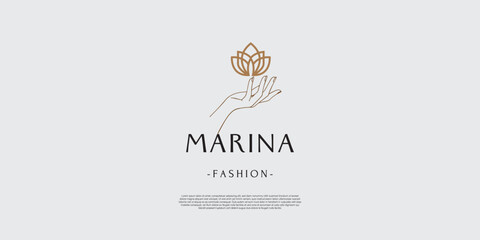 Fashion logo and brand for cosmetic company and beauty care