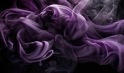  a purple smoke texture is shown on a black background with a white smoke cloud in the middle of the image and a black background with white smoke.  generative ai