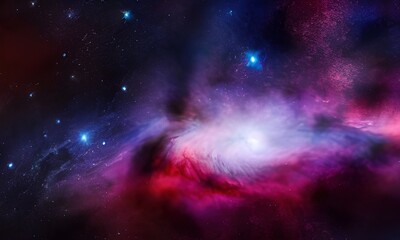 Obraz premium Nebulosa en el espacio exterior. AI generativa