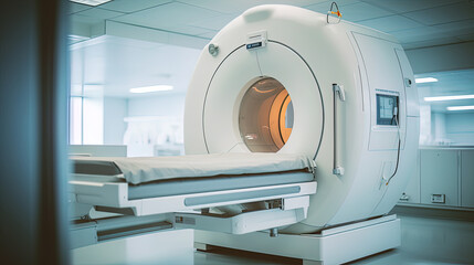 High technology computed tomography equipment in a hospital or clinic