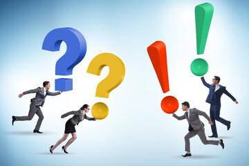 Concept of question and exclamation marks