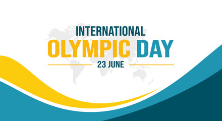 International Olympic Day background or banner design template.