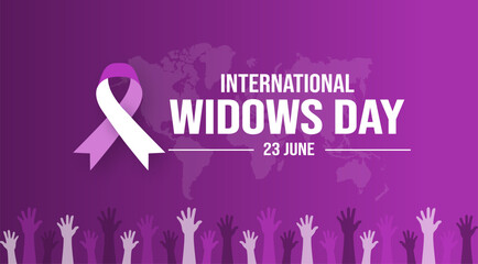 International Widows Day background or banner design template. International Widows Day background or banner design template.