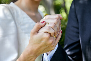 Fototapeta premium manos, unión, ellos, par, dos, amor, celebración