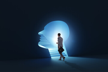 Obraz premium Businessman in split personality concept