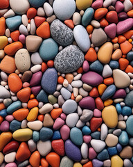 colorful group of pebbles, generative ai 