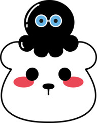 Bear and small octopus