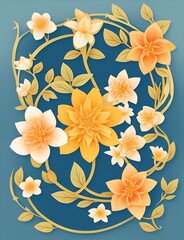 Jasmine Flower Vector Generative Art