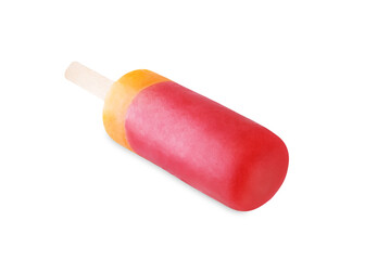 Fruit ice cream stick on a white isolated background