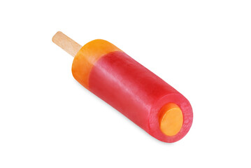 Fruit ice cream stick on a white isolated background