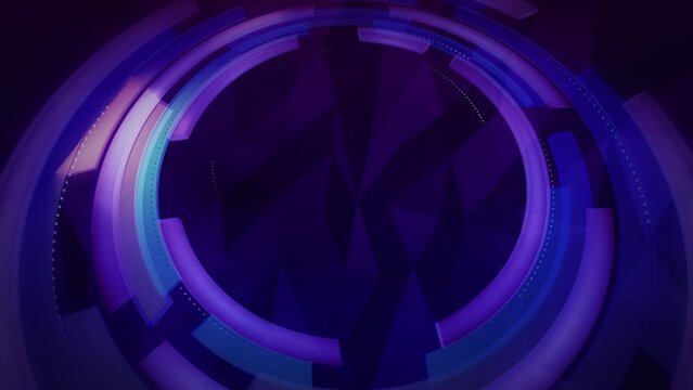 Dark 3D motion graphics loop, with crystal rings rotating. Ideal as a background for logos or show intros
