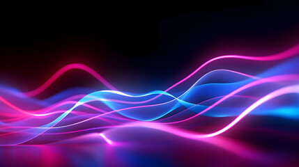 Obraz premium futuristic background with pink blue glowing