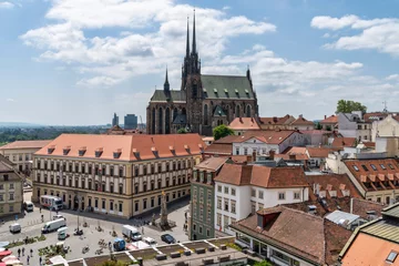 Deurstickers Brno, Czech Republic cityscape © skostep