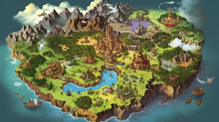 RPG Game World Map