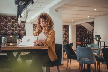 Woman in cafe