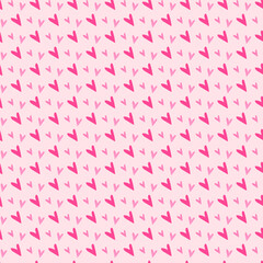 Abstract seamless heart pattern. Valentine's day wrapping paper. Romantic endless ornament. Hearts repeat print. Easy wallpaper 14 February