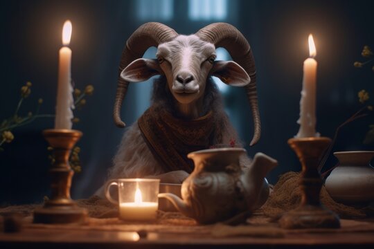 Photo the goat eid aladha socail post background