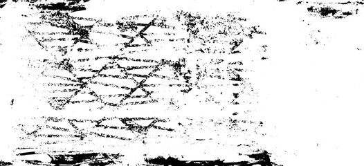 Fototapeta premium Monochrome texture composed of irregular graphic elements. Distressed uneven grunge background. Abstract vector illustration. Overlay for interesting effect and depth. Isolated on white background.