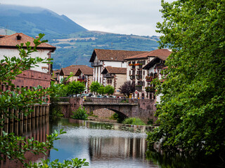 Fototapeta na wymiar View of Elizondo, Navarra, Spain.