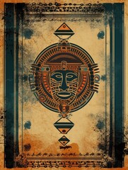 African pattern, traditional african background. Africa. Print for T-shirts. Generative AI