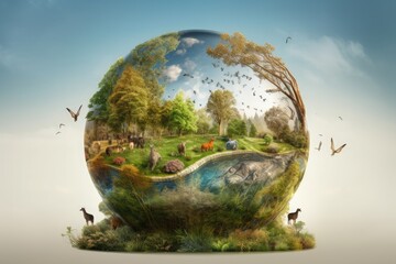 Beauty of nature and the importance of preserving the environment. Generative AI