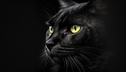 black and white cat portrait wallpaper background