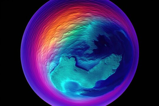 Ozone holes, a natural phenomenon in our atmosphere. AI Generative