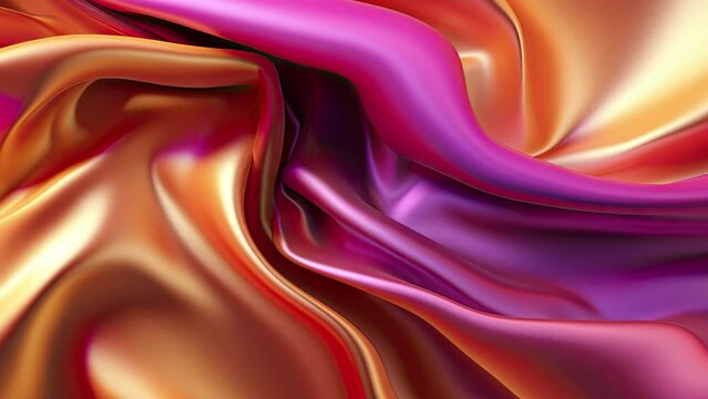 Feminine abstract liquid wave video, creative psychedelic and calming wavy plastic texture moving, high quality resolution motion backdrop for business, marketing purposes, expanding layered material