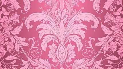 seamless pattern with flowers pink wallpaper background - obrazy, fototapety, plakaty