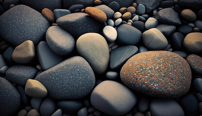 Fototapeta na wymiar pebbles on the beach wallpaper background