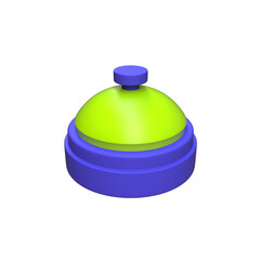 hotel Service bells 3d illustration isolated  office reception bell 