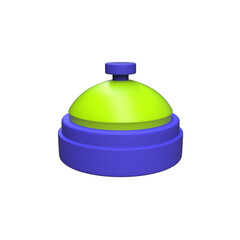hotel Service bells 3d illustration isolated  office reception bell 