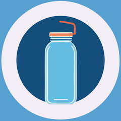 Vector illustration of Reusable Water Bottle