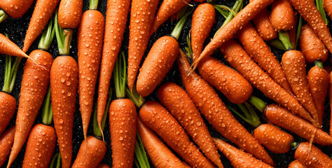 Verduras, grupo de zanahorias fresca 