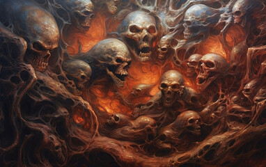 Purgatory Inferno With Skulls
