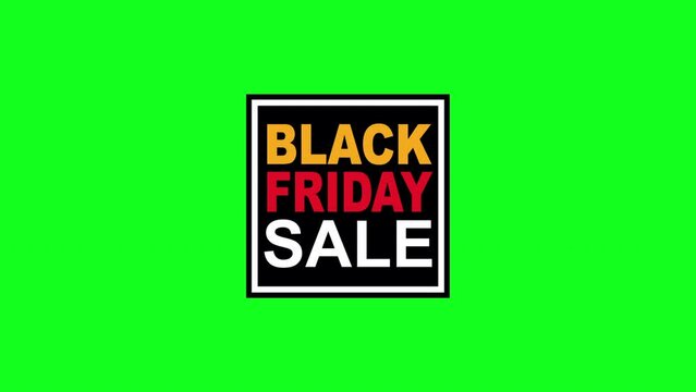 Animation of Black Friday written in a black box